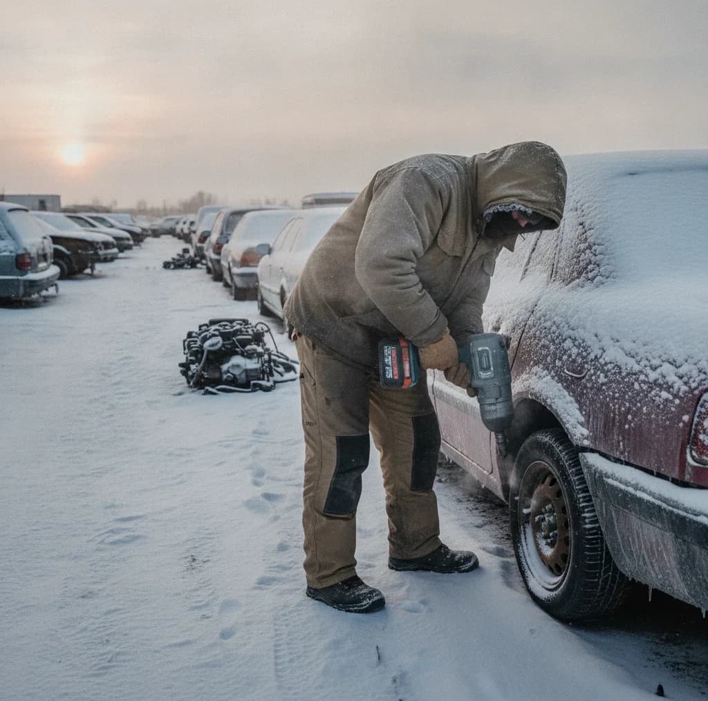 Winter Junkyard Shopping: Cold, Rust, and Seized Everything